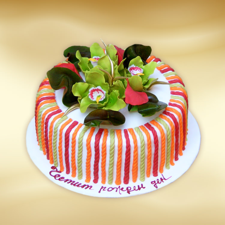 Green Orchids Cake